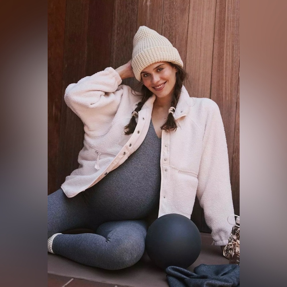 Free People FP Movement x Hatch Hit the Slopes Fleece Jacket Small Maternity - Picture 4 of 7